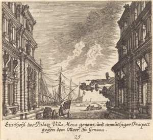 Palazzo Villamena, Genoa by Melchior Küsel after Johann Wilhelm Baur