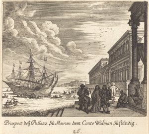 Palazzo of Count Widman by Melchior Küsel after Johann Wilhelm Baur