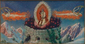 Holy Tower in the Mountains with the Four Sources of the Streams of Life by Melchior Lechter