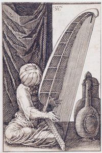 Turk Playing a Harp