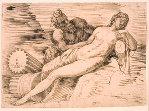 A Satyr Spying upon the Sleeping Antiope by Melchior Lorck