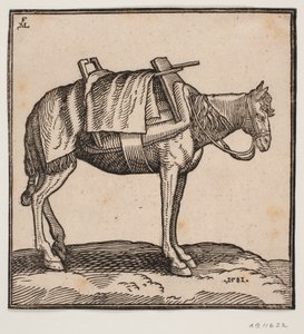 A Saddled-Up Carrier-Horse by Melchior Lorck