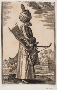 Standing Archer, Profile to the Right by Melchior Lorck