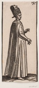Standing Beardless Man Facing Right by Melchior Lorck