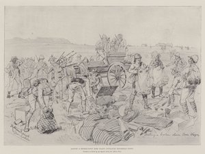 Looting a Broken-down Boer Wagon containing Household Goods by Melton Prior
