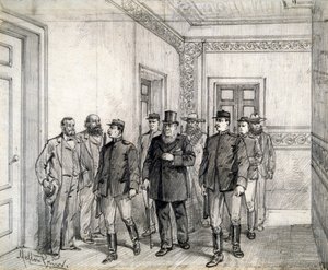 The Boer President Kruger leaving the Chamber of Deputies in Pretoria by Melton Prior