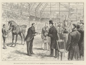 The London Horse Show, the Prince of Wales Presenting Cup to Mr Moore for his Hackney Horse Rufus by Melton Prior