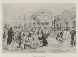 The Visit of the German Emperor to Palestine, the Market Square, Haifa by Melton Prior