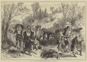 The War, Herzegovinian Refugees between Belosave and Goslitch by Melton Prior