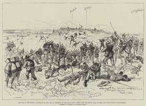 The War in the Soudan, Battle of El Teb, 29 February, Storming of the First Fort, Armed with Two Krupp Guns, by 65th and 75th, Gordon Highlanders