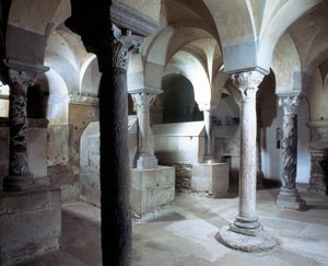 Merovingian Art: View of the Crypt of the Abbey of Jouarre by Merovingian