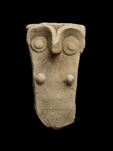 Handle from a jar worked as a mother goddess, Early Dynastic III by Mesopotamian