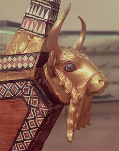 Head of a bull, decoration from a harp, 2800-2300 BC