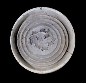 Mesopotamia: terracotta cup of animals. 1750 BC. From the royal dishes of the Palace of King Zimrilim at Mari