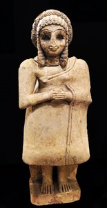 Statue of a Female Worshipper in a Simple Dress, Khfajah, Mesopotamia, c.2650-2550 BC by Mesopotamian Mesopotamian