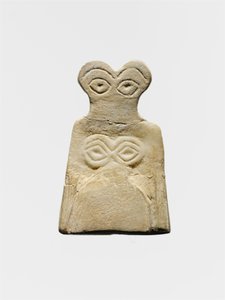 Middle Uruk Eye Idol by Mesopotamian School