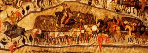 Blessed Be the Host of the King of Heaven (detail): Warriors Range: Ivan IV, Vladimir Monomakh, Vladimir I, Boris and Gleb, 1550s by Metropolitan of Moscow Athanasius