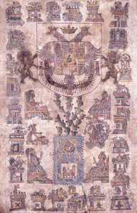 An Illuminated Document from Mexico, Showing the Coat of Arms of the Viceroy Sotomayor by Mexican School