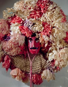 Costume mask for the celebration of the Mexican annual festival of Guelaguetza