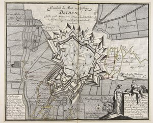 Plan of the City and Fortress of Bethune, besieged in 1710 by Meyer