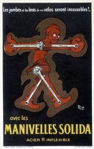 Advertising for Velo Cranks Made of Solid Steel
