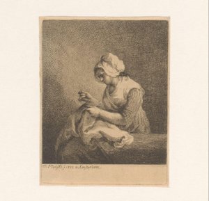 Sewing Woman by Michał Płoński