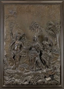 The Stowe Reliefs: Mercury Conducting Tragic and Comic Poetry to the Hill of Parnassus, c.1740
