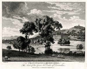 Chatsworth in Derbyshire, The Seat of His Grace the Duke of Devonshire by Michael Angelo Rooker