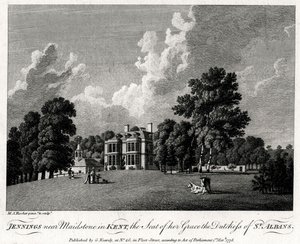 Jennings near Maidstone in Kent, the Seat of her Grace the Duchess of St Albans, 1776 by Michael Angelo Rooker