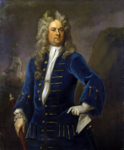 Portrait of Captain Robert Harland, Holding a Telescope by Michael Dahl