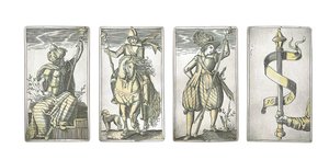 Detail (of an Extremely Rare Set of 52 Playing Cards Engraved in the Four Italian Suits, Augsburg)