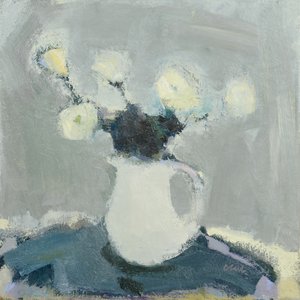 Table Top with Flowers, 2016 by Michael G. Clark