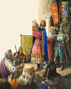 King Edward I Presents His Baby Son by Michael Godfrey
