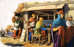 Weaving on a Loom by Michael Godfrey