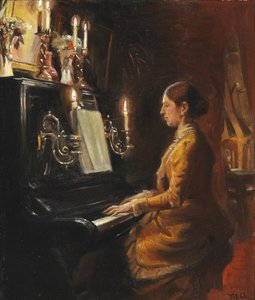 Anna at the Piano by Michael Peter Ancher