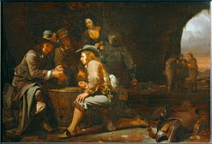 Soldiers Playing in a Cave Set Up as a Guardhouse, 1649 by Michael Sweerts