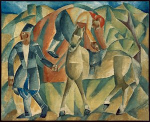 Man with Horse by Michail Wassiljewitsch le Dantju