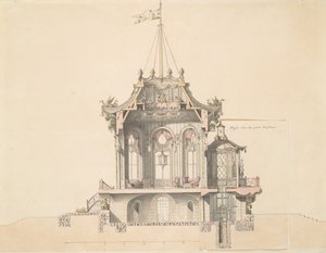 Project for a Chinese Pavillion by Michel Barthelemy Hazon