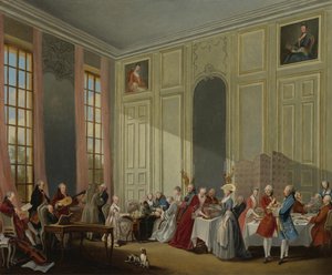 Mozart Giving a Concert in the Salon des Quatre-Glaces at the Palais du Temple in the Court of the Prince by Michel Barthelemy Ollivier