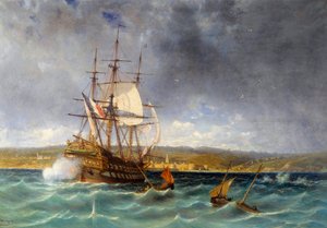 The Veteran Entering the Port of Concarneau (detail) by Michel Bouquet