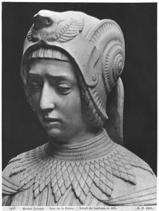 Nantes, St. Peter and St. Paul Cathedral, Tomb of Francis II, Duke of Brittany and Marguerite of Foix, head of Fortitude, 1502-07 (detail)
