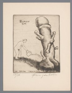 Ex Libris of Gianni Mantero Ex eroticis GM La petite jardinière
