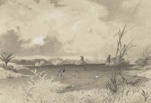 The Pitch Lake by Michel Jean Cazabon