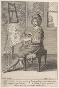 Painter at an Easel by Michel Lasne