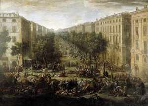 View of the Cours during the plague of 1720