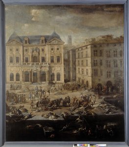 View of the Town Hall of Marseille during the plague of 1720 by Michel Serre