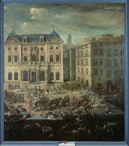 View of the Town Hall, Marseilles During the Plague of 1720 by Michel Serre