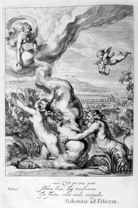 Arethusa Pursued by Alpheus and Turned into a Fountain by Michel de Marolles