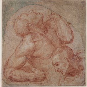 Copy from the Last Judgment by Michelangelo (after) Buonarroti