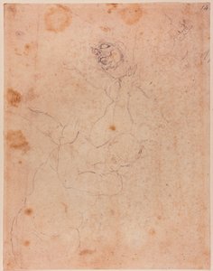 Figure studies, in part from the Expulsion from Paradise in the Sistine Chapel